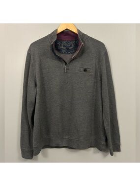 Ted Baker Charcoal Zip-Up Sweater Size 6 XXL